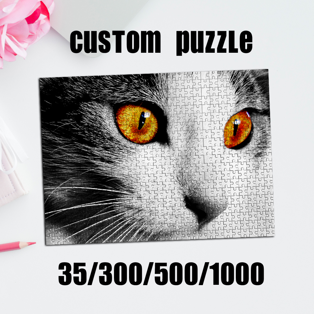 Pet Portrait Custom - 35/300/500/1000pcs Personalized Custom Photo Puzzle Pet