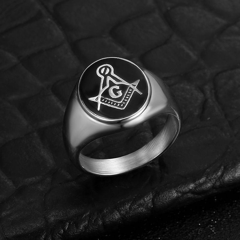 Men Vintage 316L Stainless Ste - Initial Ring Custom 评论和价格