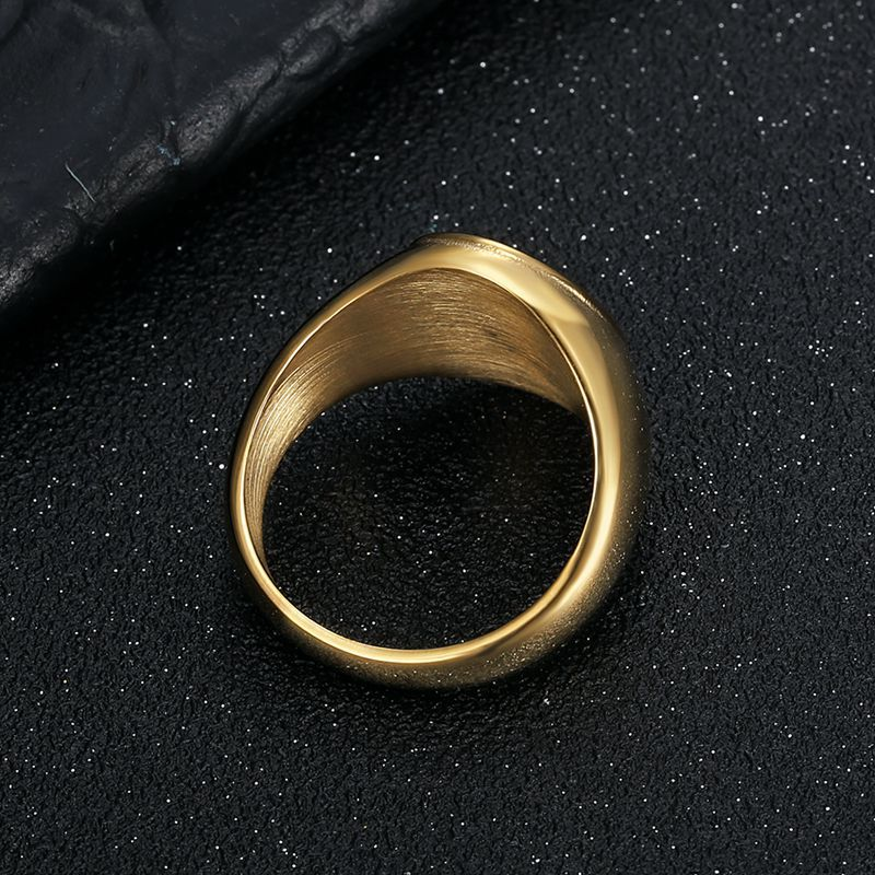 Men Vintage 316L Stainless Ste - Initial Ring Custom 评论和价格