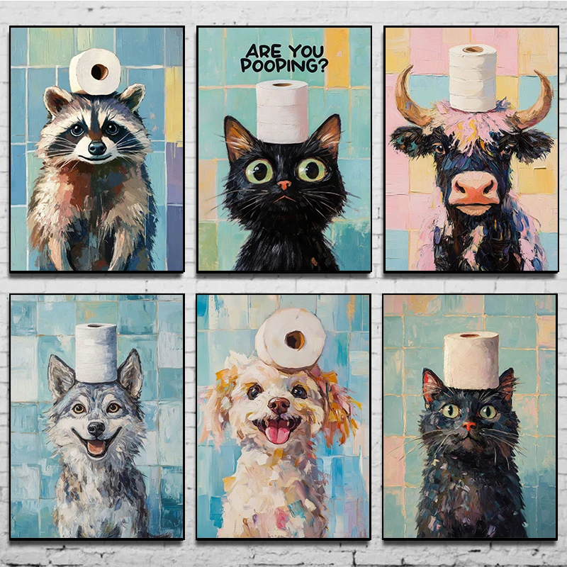 1pc frameless Toilet Paper Ani - Pet Portrait Custom 评论和价格