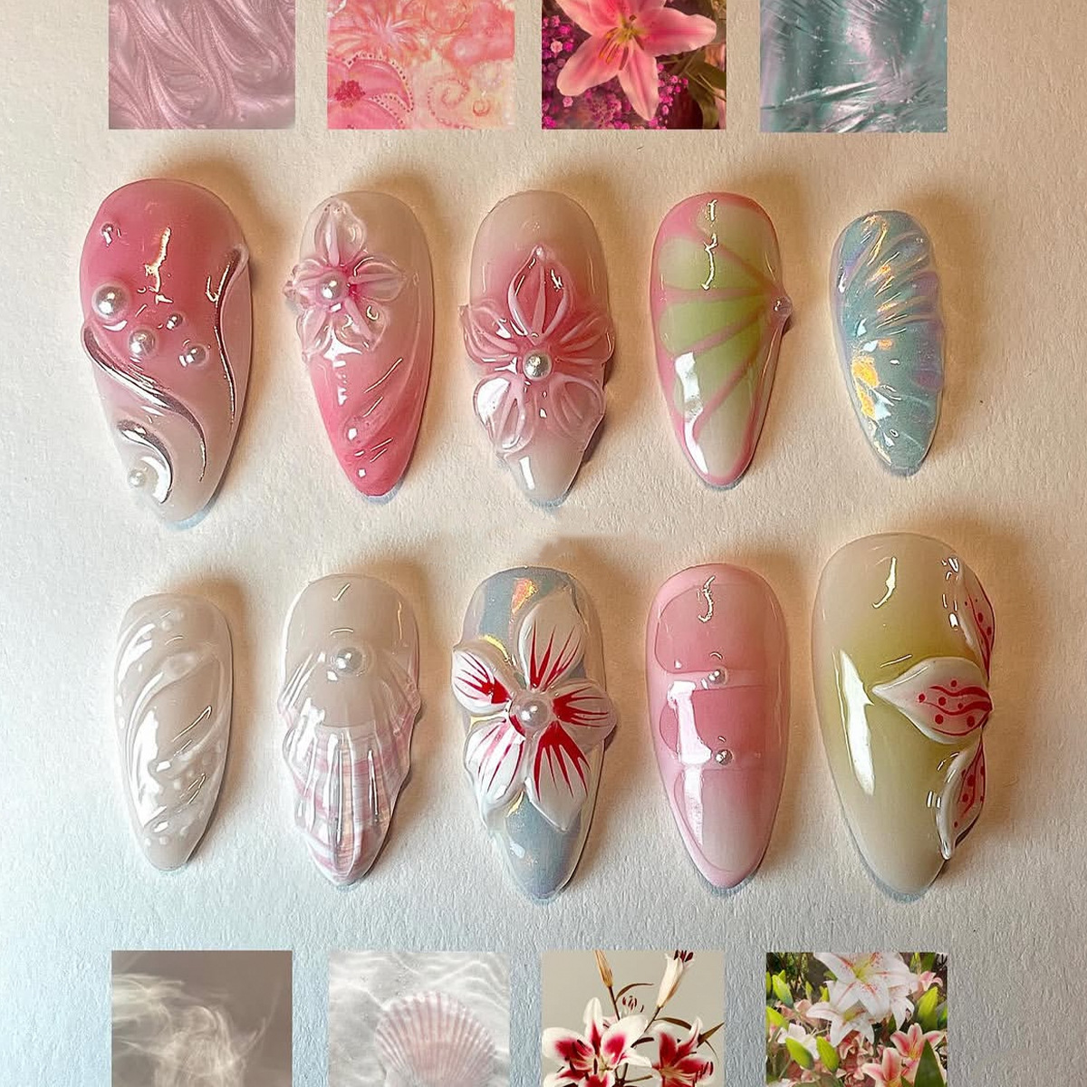 24pcs Glossy Shell Pearl Desig - Pressed Flower Art 评论和价格