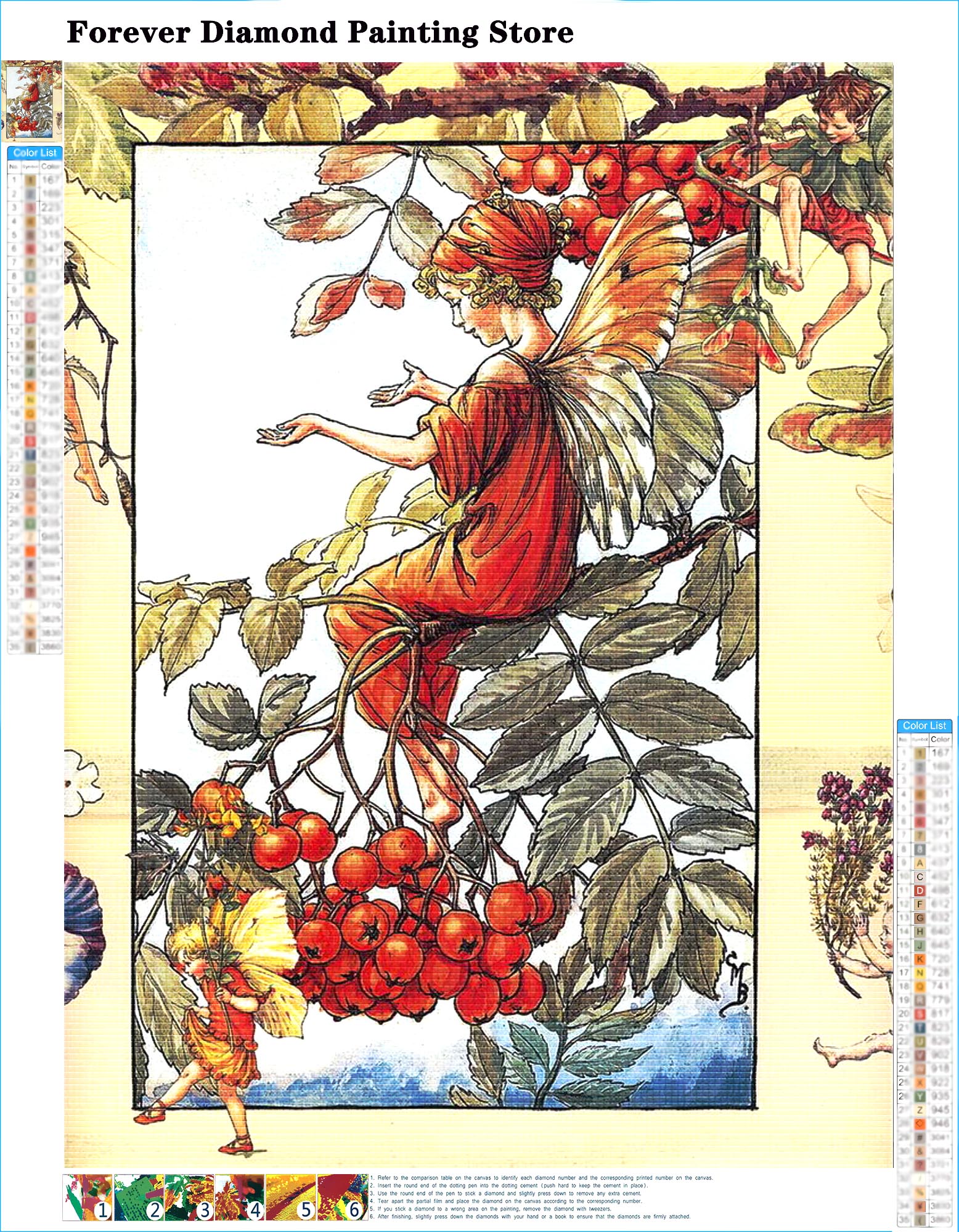 Cicely Mary Barker Artwork Flo - Photo Mosaic Print 评论和价格