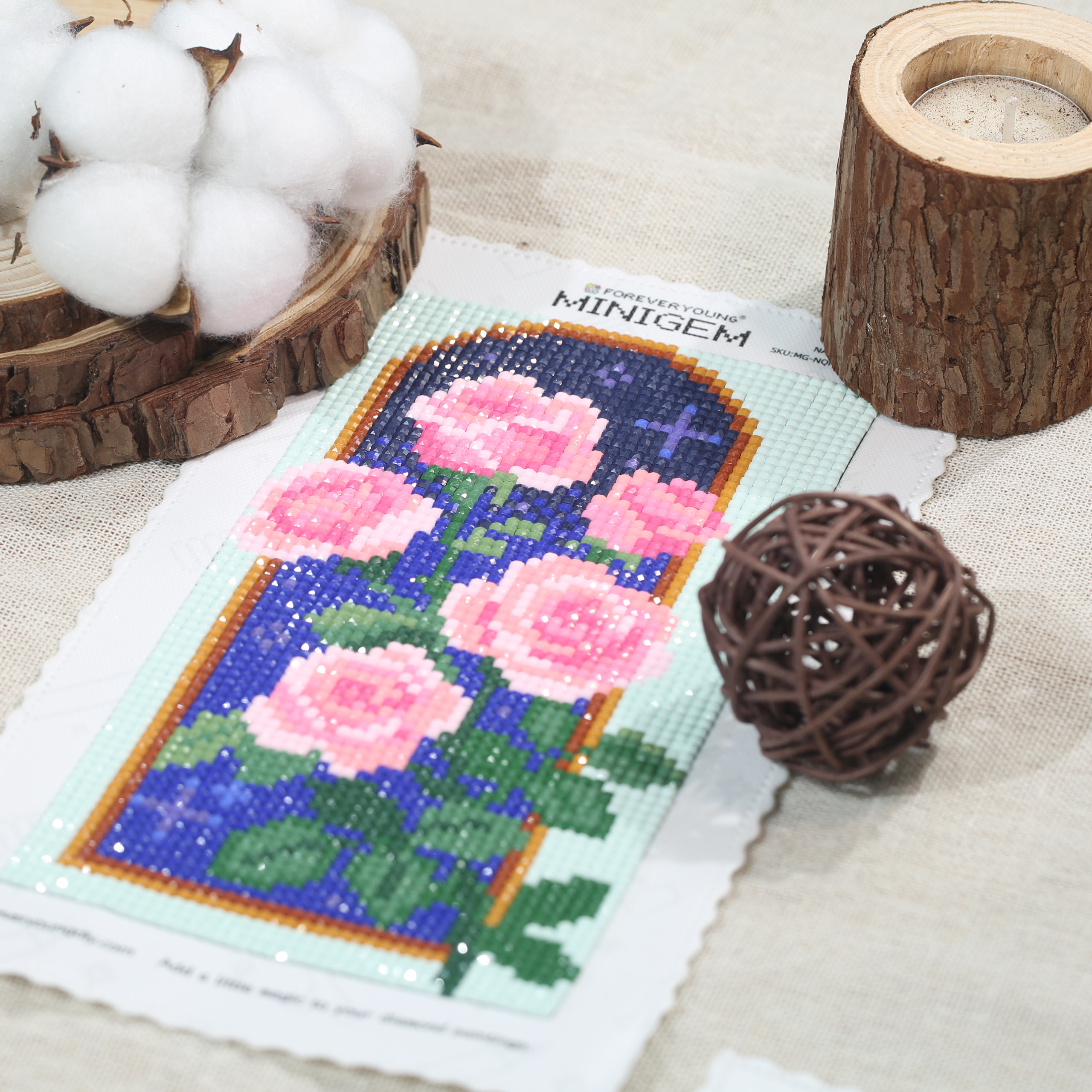 Minigem™ Starlit Rose 4' X 7'  - Photo Mosaic Print 评论和价格