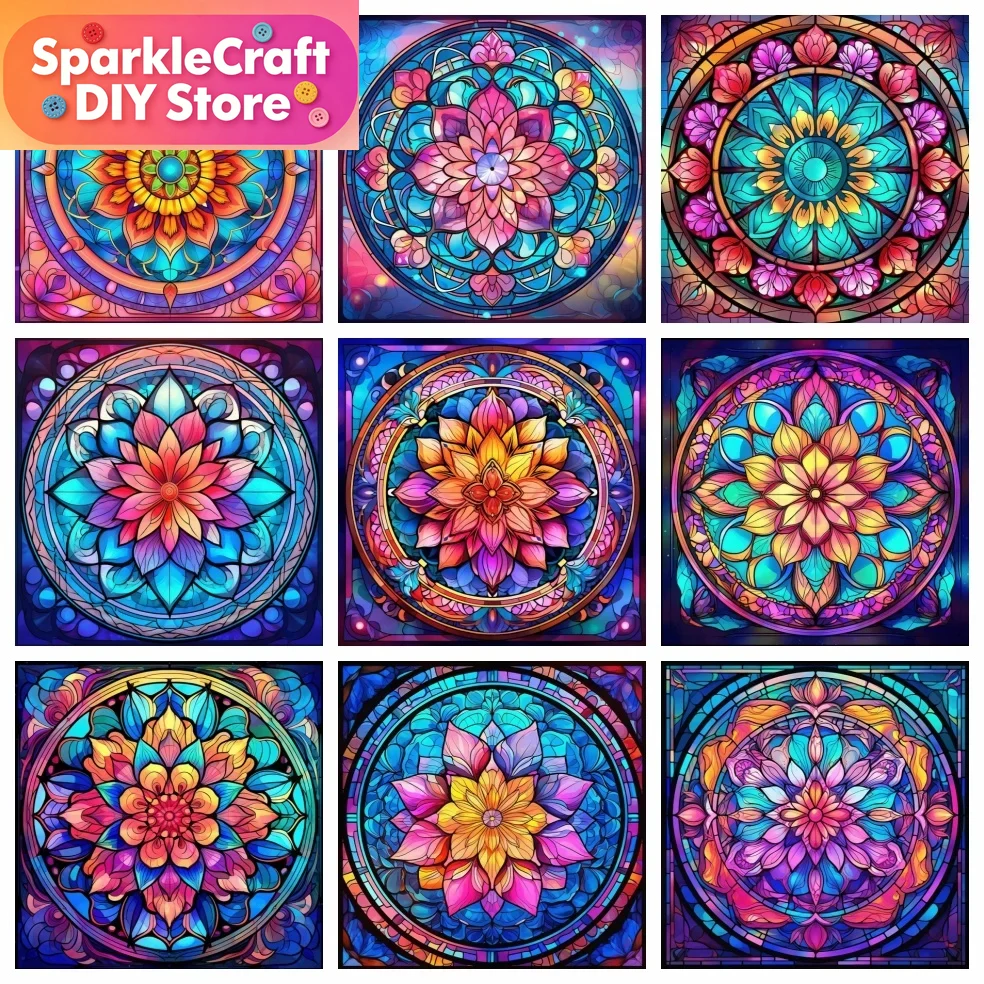 Diamond Painting Mandala Flowe - Photo Mosaic Print 评论和价格