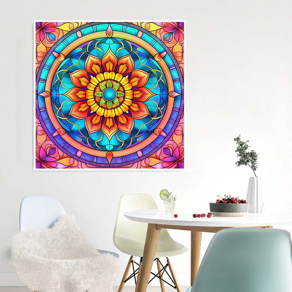 Diamond Painting Mandala Flowe - Photo Mosaic Print 评论和价格