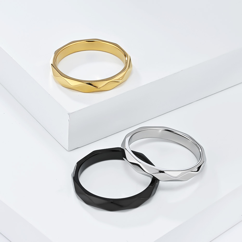 4mm Width Stainless Steel Wome - Initial Ring Custom 评论和价格