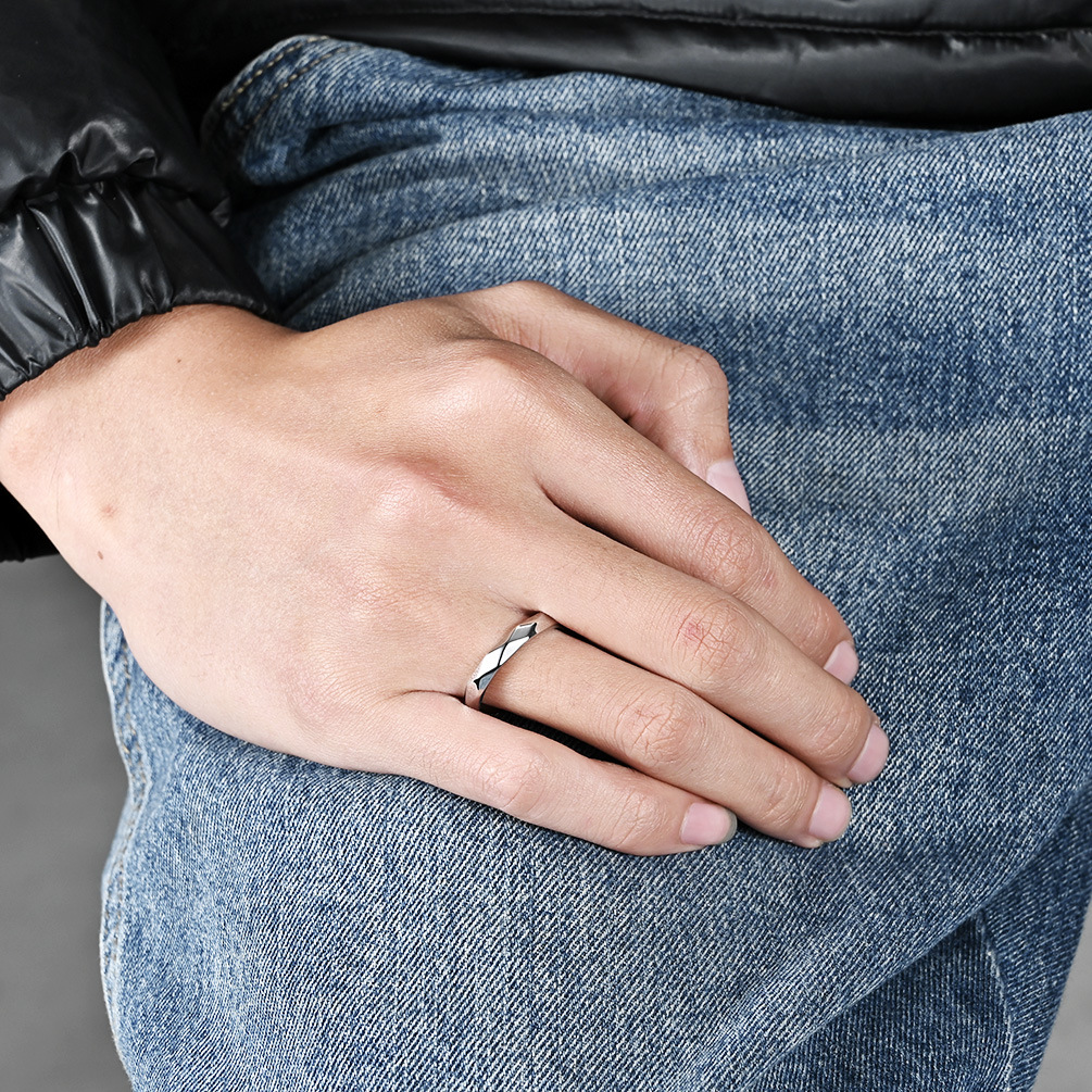 4mm Width Stainless Steel Wome - Initial Ring Custom 评论和价格