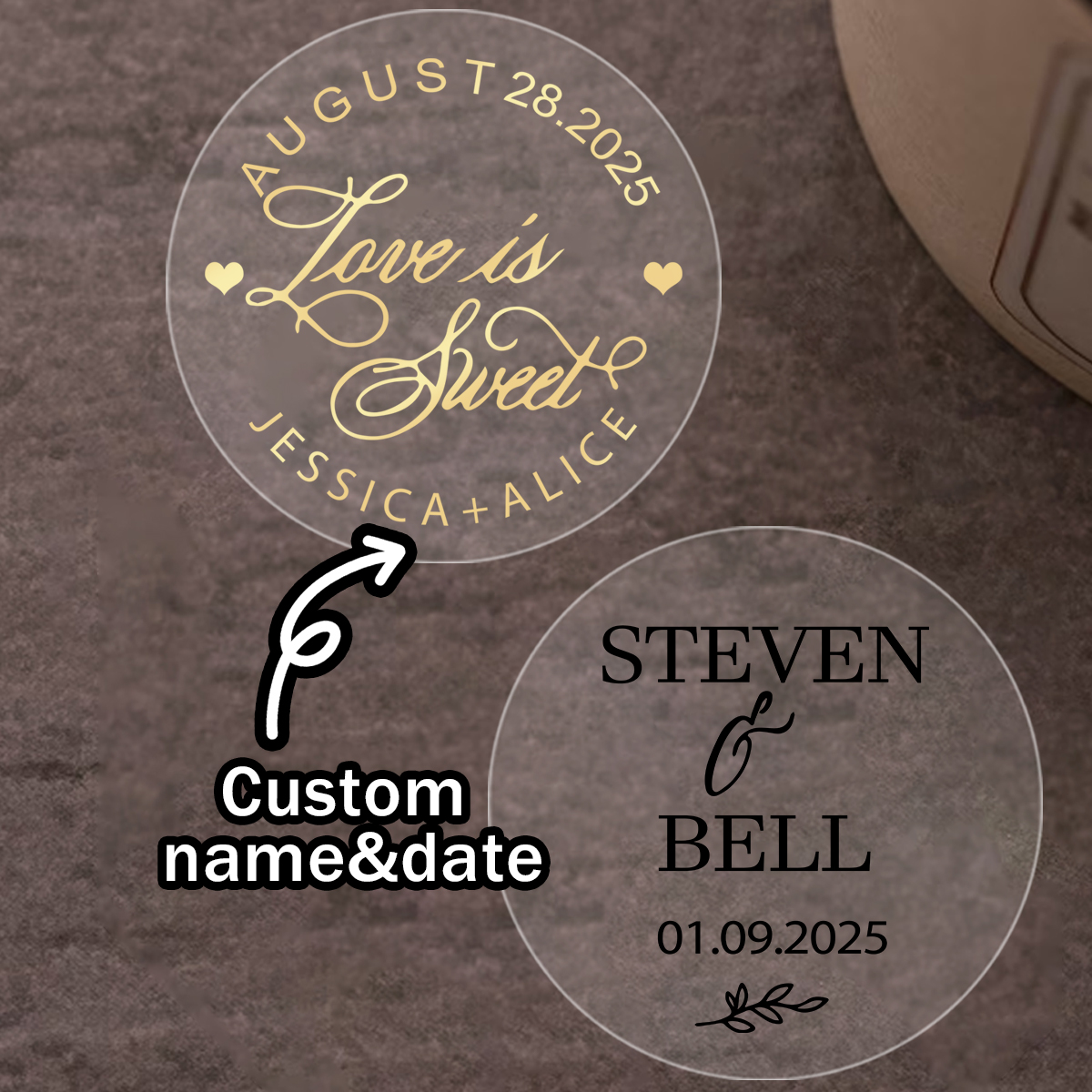 30-240pcs Custom Text Round Tr - Personalised Candle Label 评论和价格