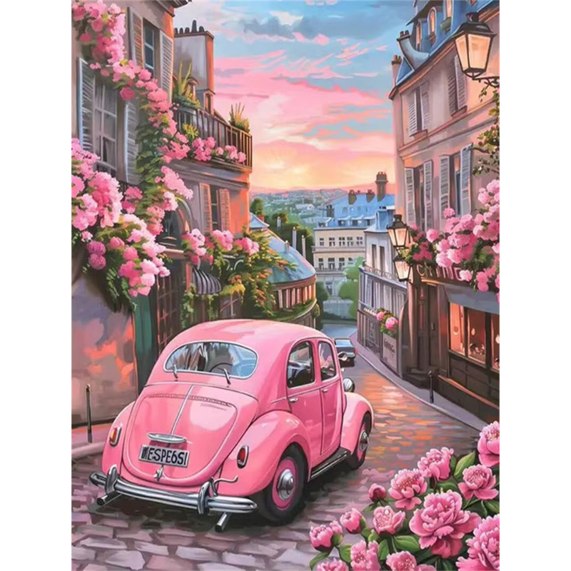 Car Diamond Painting Landscape - Photo Mosaic Print 评论和价格