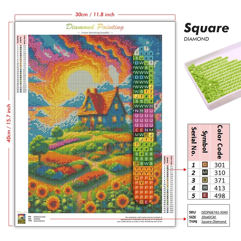 Car Diamond Painting Landscape - Photo Mosaic Print 评论和价格