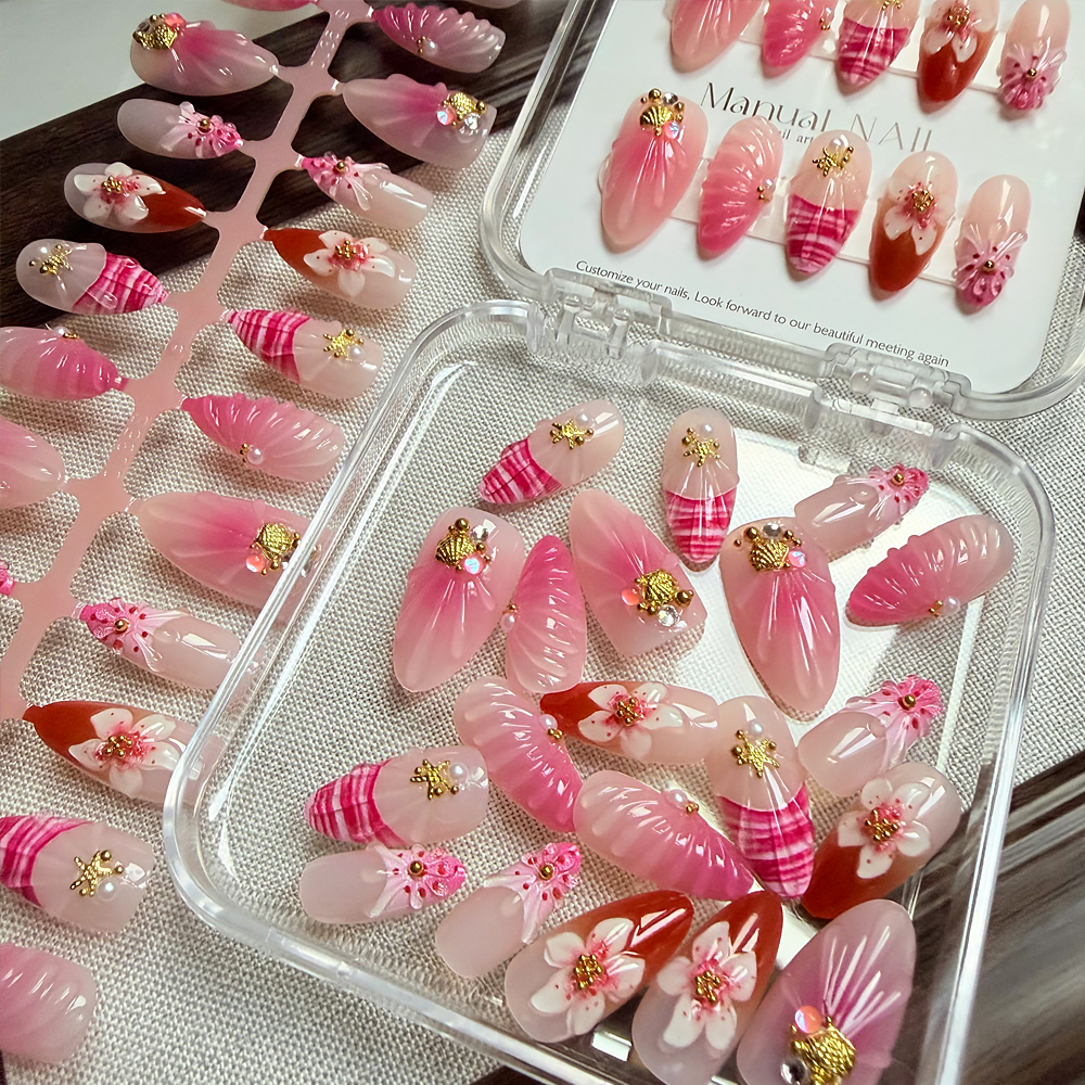 10/30pcs Pink Ombre 3D Flower  - Pressed Flower Art 评论和价格