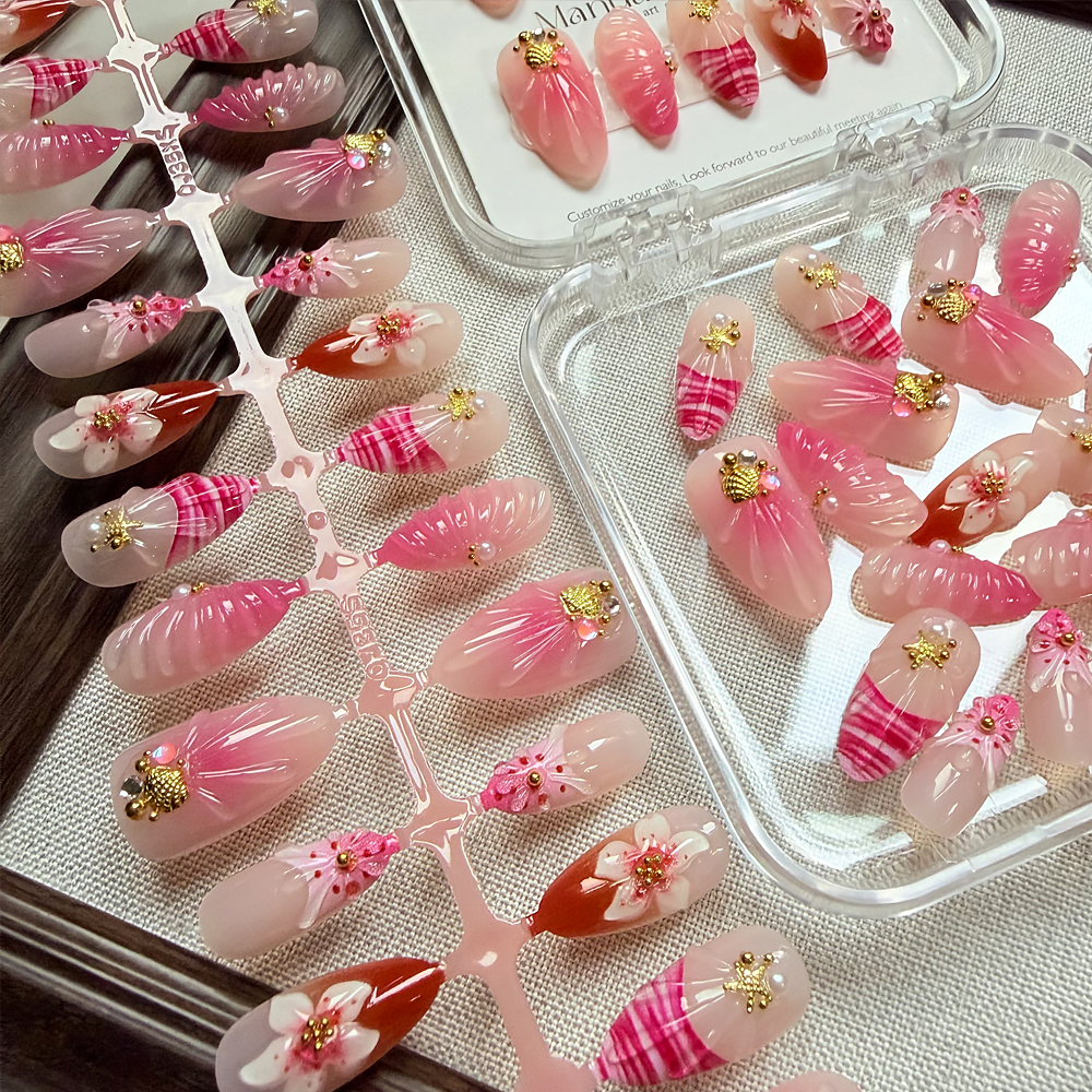10/30pcs Pink Ombre 3D Flower  - Pressed Flower Art 评论和价格