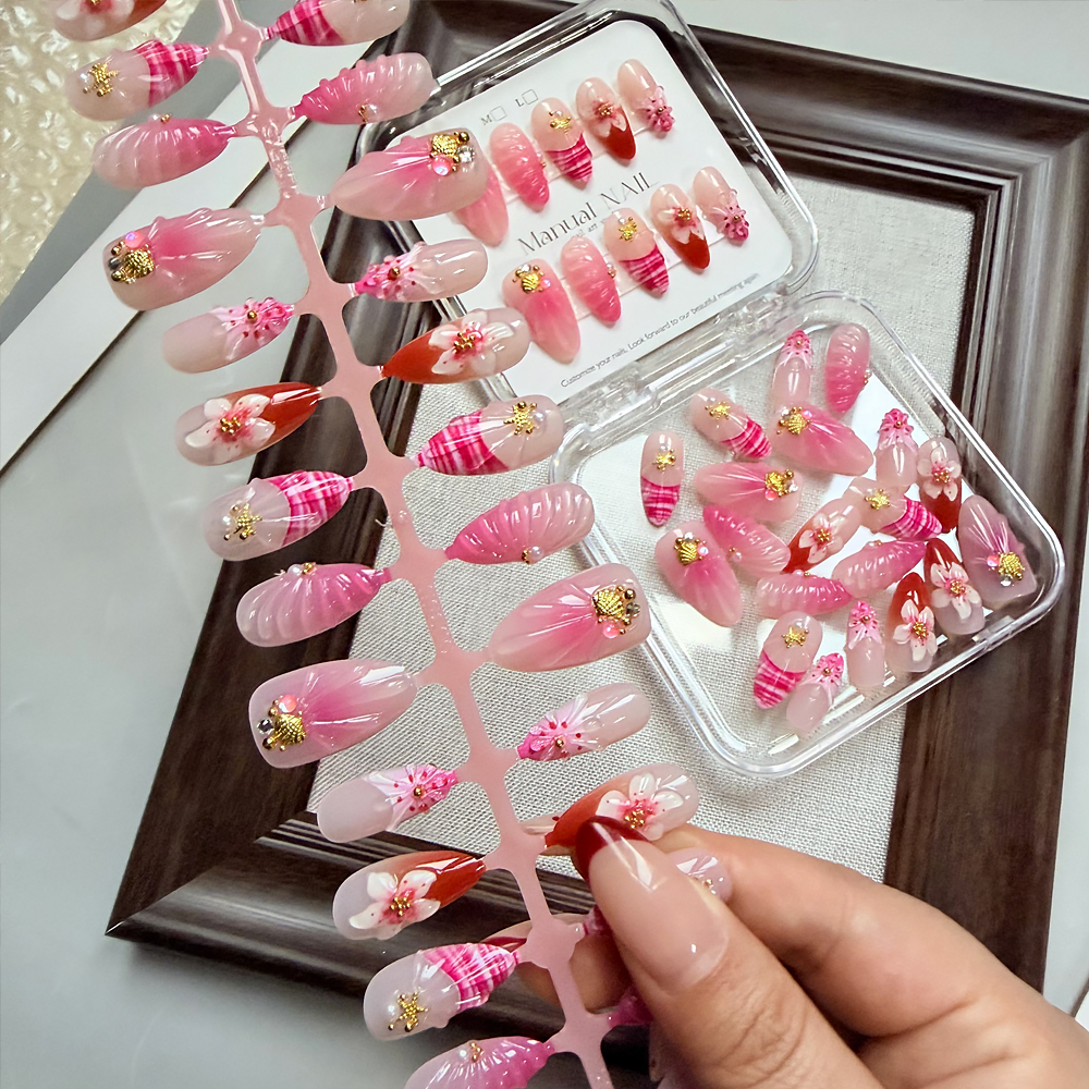 10/30pcs Pink Ombre 3D Flower  - Pressed Flower Art 评论和价格