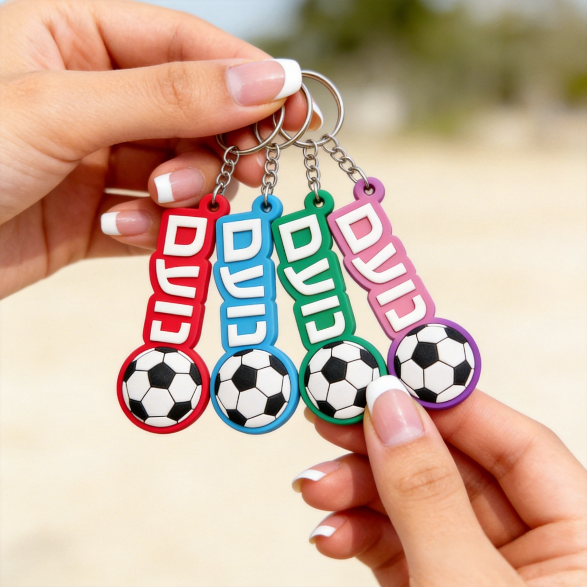 Hebrew Name Custom Soccer Keyc - Initial Ring Custom 评论和价格
