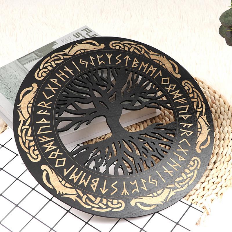 4PCS Set Wall Art Nordic Vikin - Family Tree Print 评论和价格