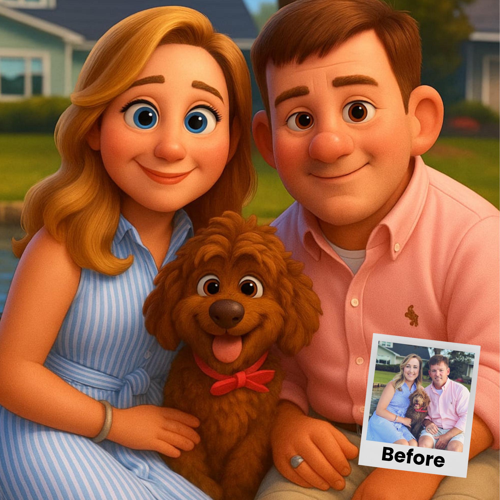 Custom Family Portrait Cartoon - Custom Star Map 评论和价格