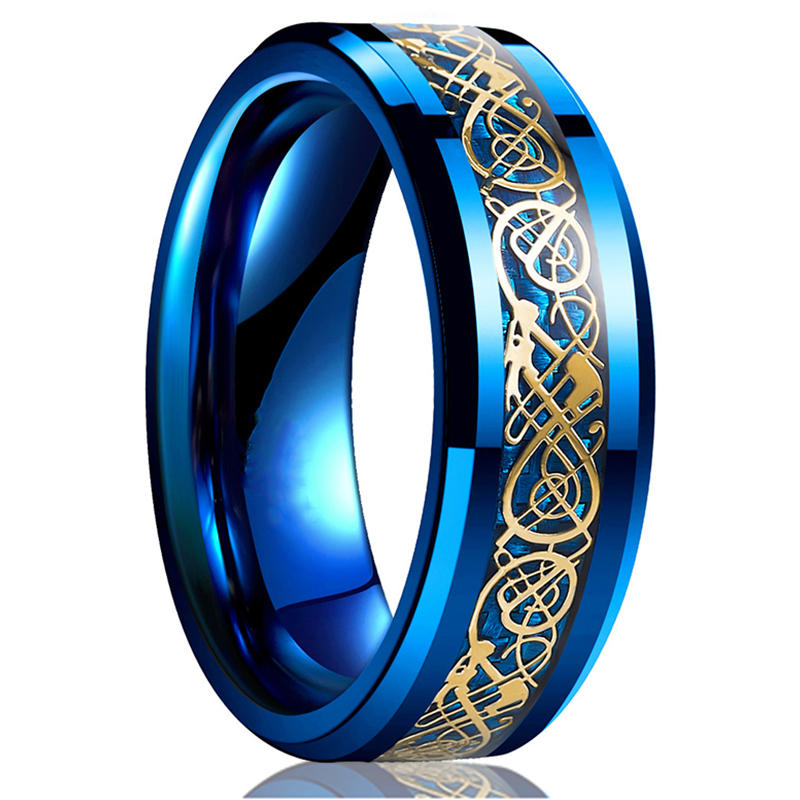 Fashion 8mm Men's Stainless St - Initial Ring Custom 评论和价格