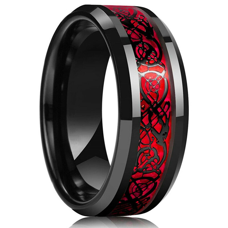 Fashion 8mm Men's Stainless St - Initial Ring Custom 评论和价格