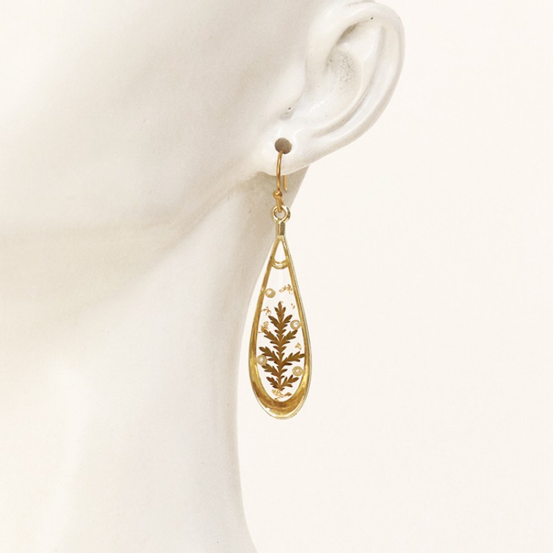 Natural Flower Drop Earrings U - Pressed Flower Art 评论和价格